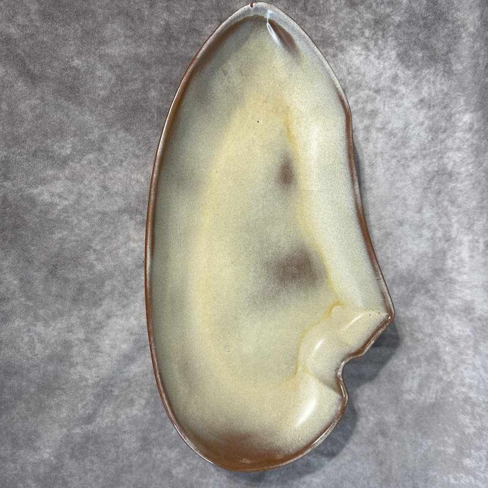 Frankoma Pottery Desert Gold Lazy Bones Ceramic serving dish Mold 4P